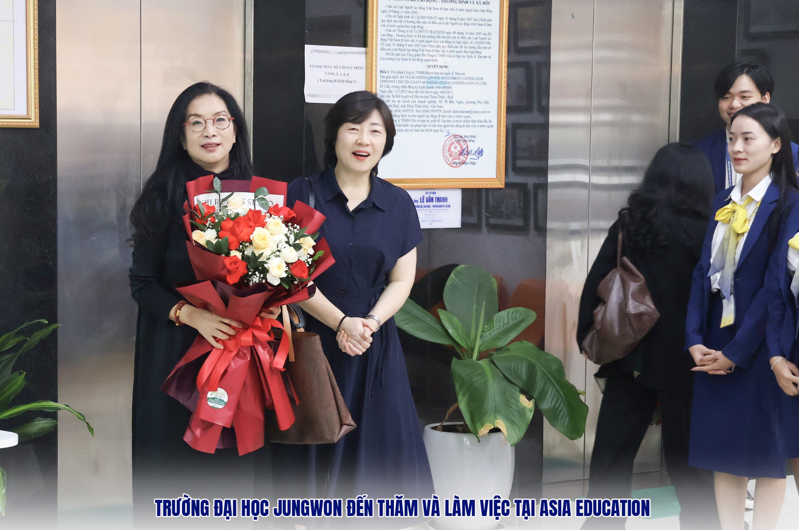Trường Đại học Jungwon đến thăm và làm việc tại Asia Education