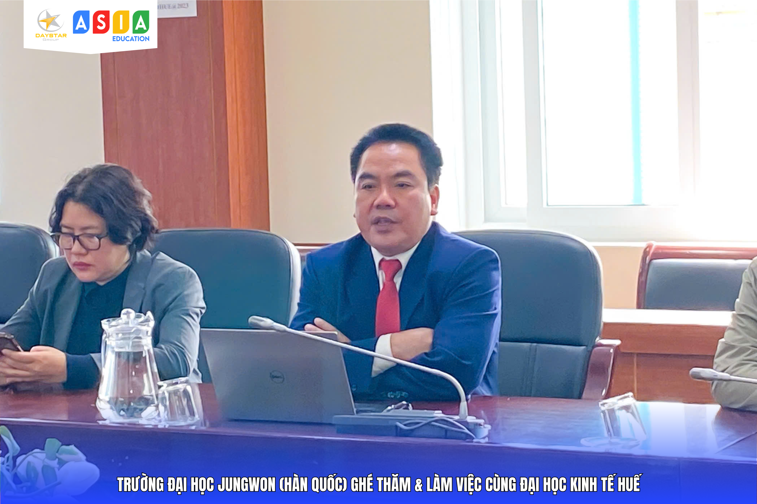 ASIA EDUCATION (DAYSTAR GROUP) PHỐI HỢP ĐẠI HỌC JUNGWON (HÀN QUỐC) THĂM VÀ LÀM VIỆC TẠI ĐẠI HỌC KINH TẾ HUẾ