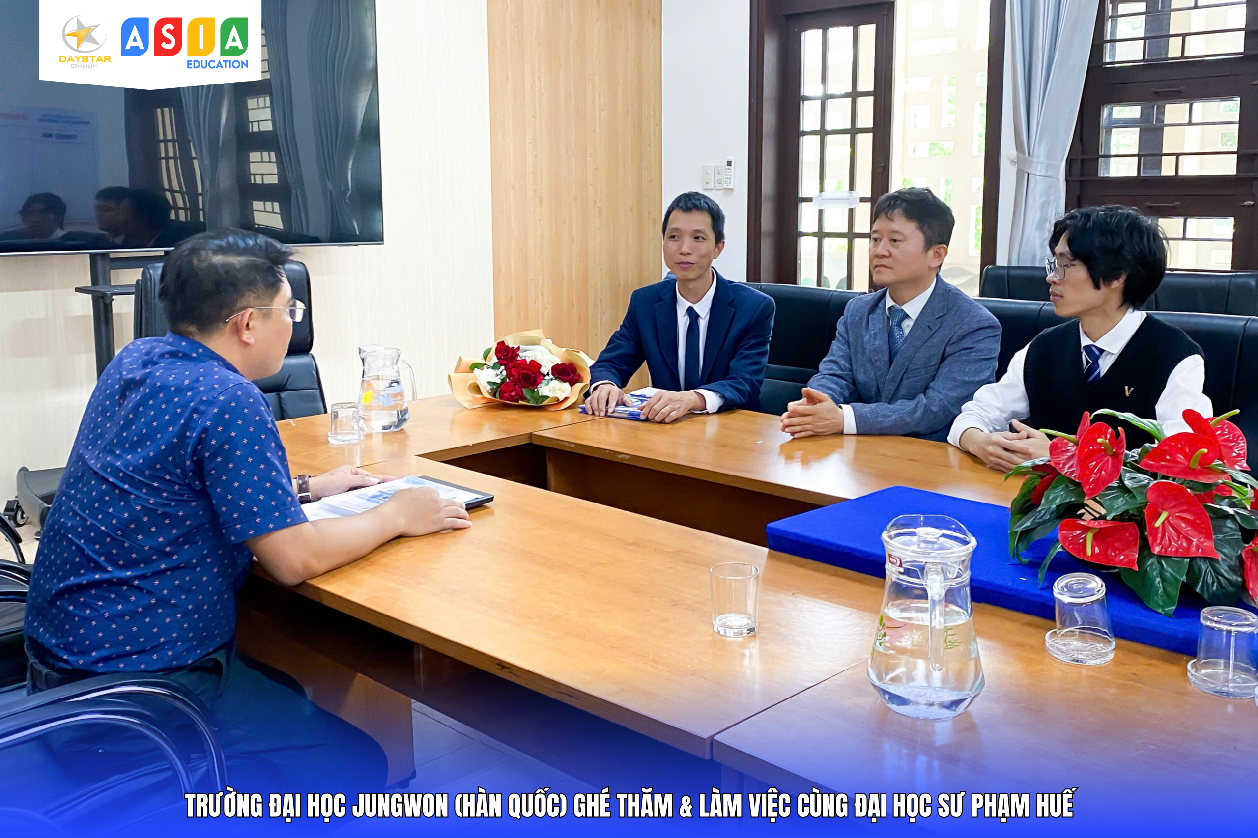 ASIA EDUCATION (DAYSTAR GROUP) PHỐI HỢP ĐẠI HỌC JUNGWON (HÀN QUỐC) THĂM VÀ LÀM VIỆC TẠI ĐẠI HỌC SƯ PHẠM HUẾ