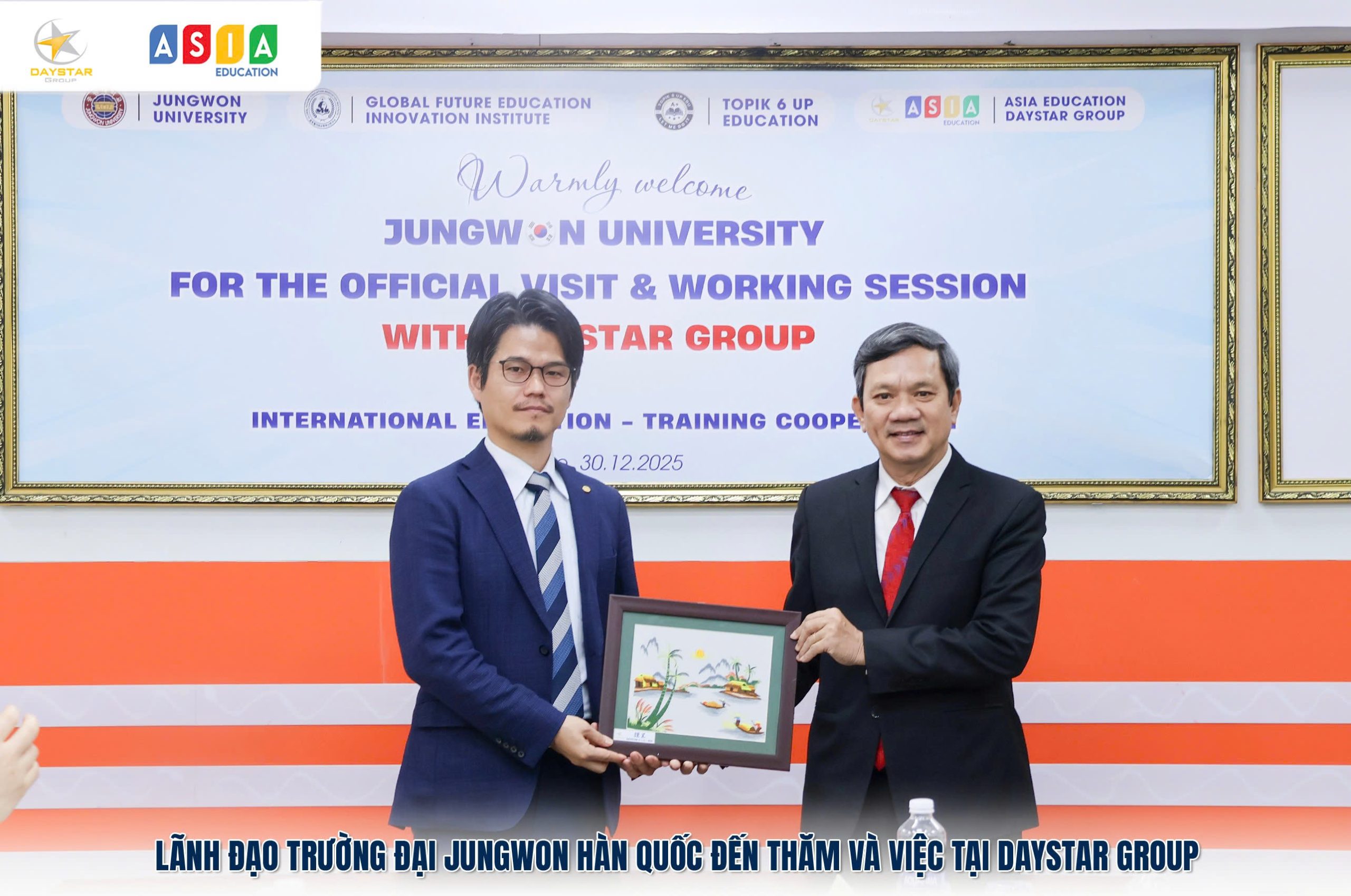 ĐẠI HỌC JUNGWON (HÀN QUỐC) THĂM VÀ LÀM VIỆC DAYSTAR GROUP