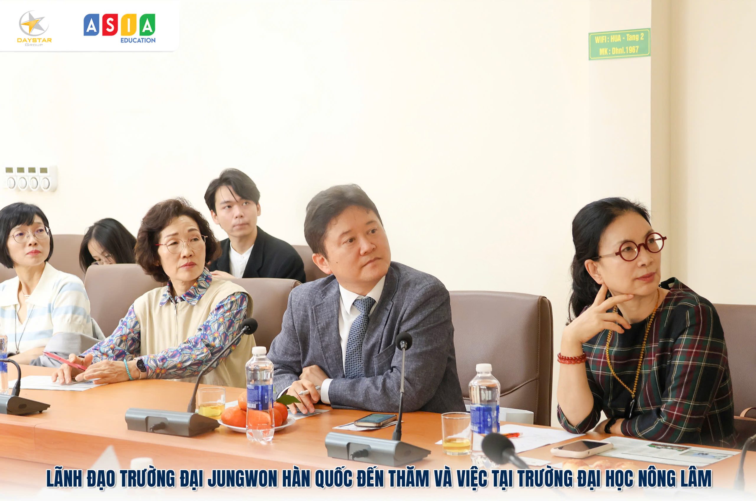 ASIA EDUCATION (DAYSTAR GROUP) PHỐI HỢP ĐẠI HỌC JUNGWON (HÀN QUỐC) THĂM VÀ LÀM VIỆC TẠI ĐẠI HỌC NÔNG LÂM HUẾ