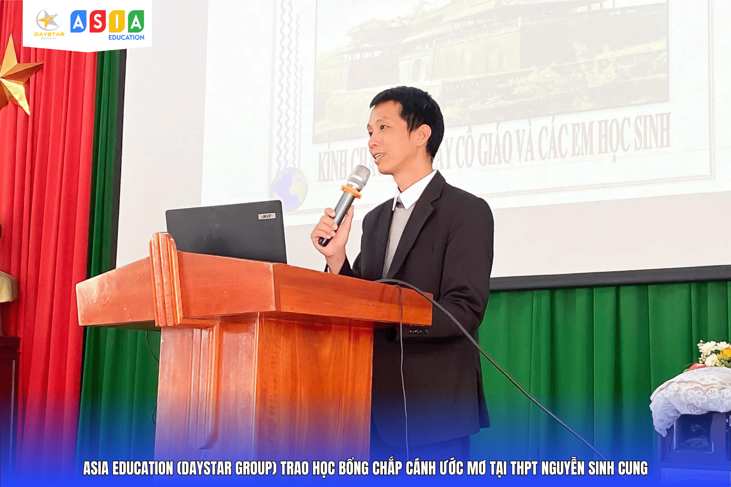 LỄ TRAO HỌC BỔNG “CHẮP CÁNH ƯỚC MƠ” TẠI THPT NGUYỄN SINH CUNG