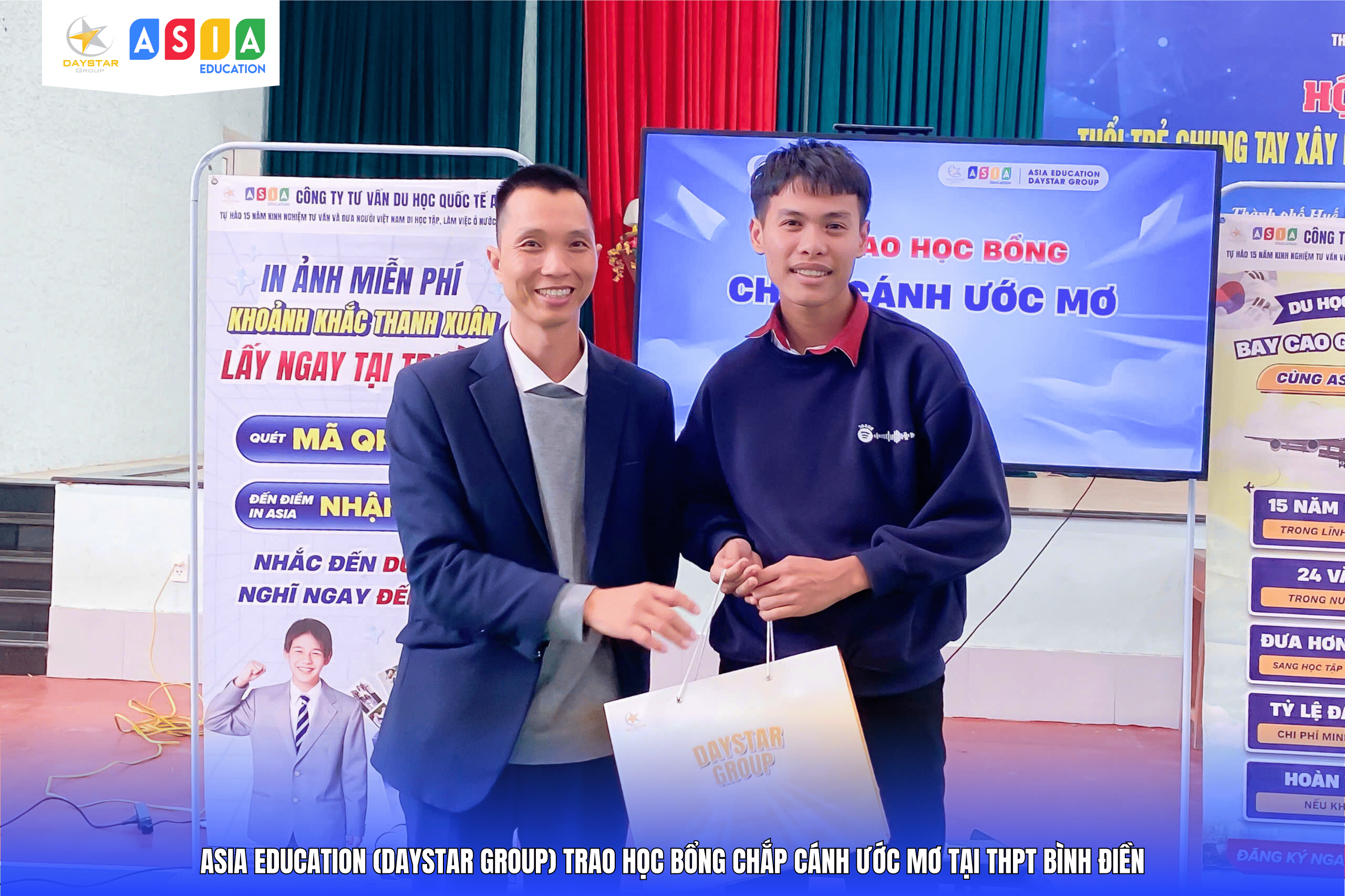 LỄ TRAO HỌC BỔNG “CHẮP CÁNH ƯỚC MƠ” TẠI THPT BÌNH ĐIỀN