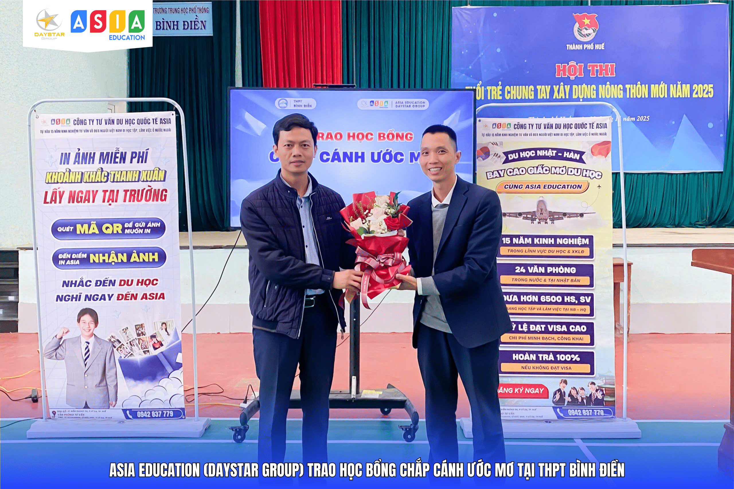 LỄ TRAO HỌC BỔNG “CHẮP CÁNH ƯỚC MƠ” TẠI THPT BÌNH ĐIỀN