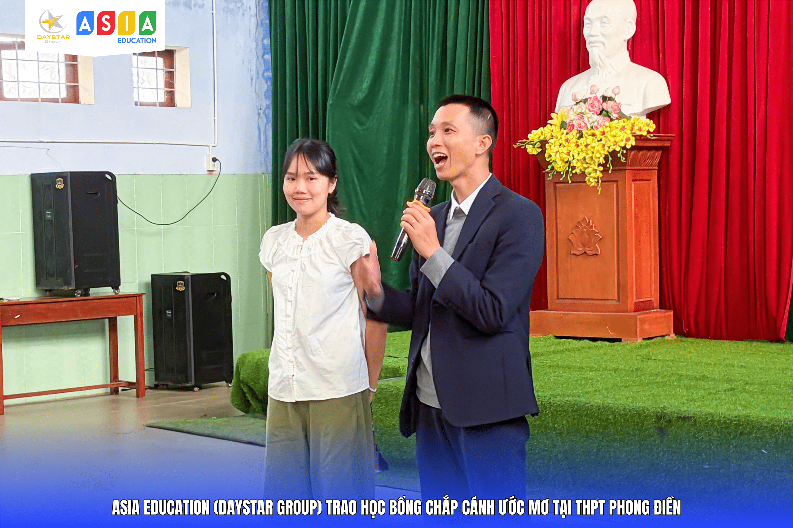 LỄ TRAO HỌC BỔNG “CHẮP CÁNH ƯỚC MƠ” TẠI THPT PHONG ĐIỀN