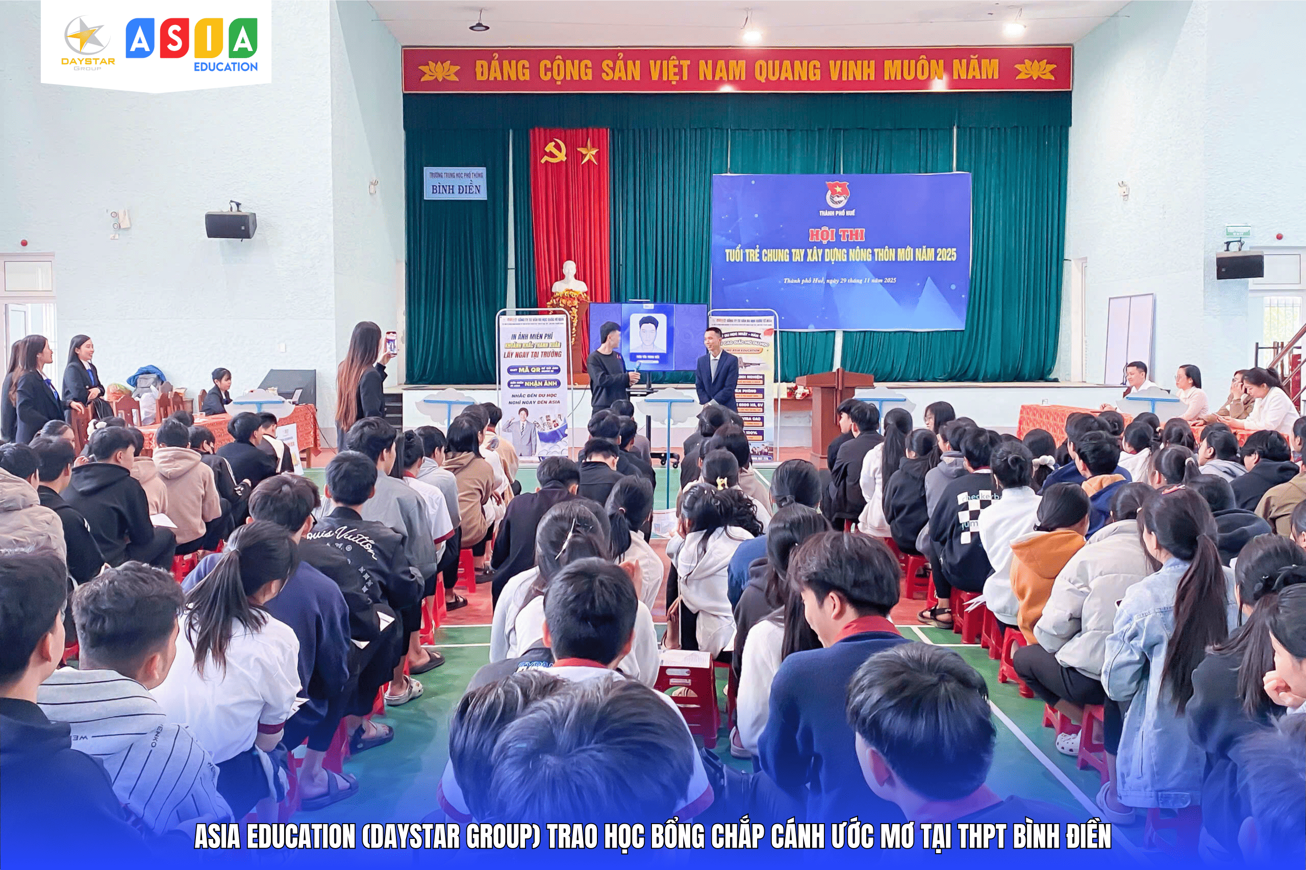 LỄ TRAO HỌC BỔNG “CHẮP CÁNH ƯỚC MƠ” TẠI THPT BÌNH ĐIỀN