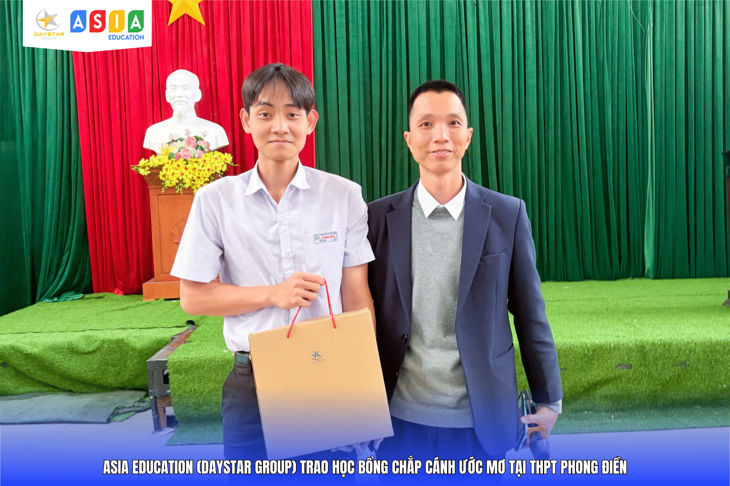 LỄ TRAO HỌC BỔNG “CHẮP CÁNH ƯỚC MƠ” TẠI THPT PHONG ĐIỀN