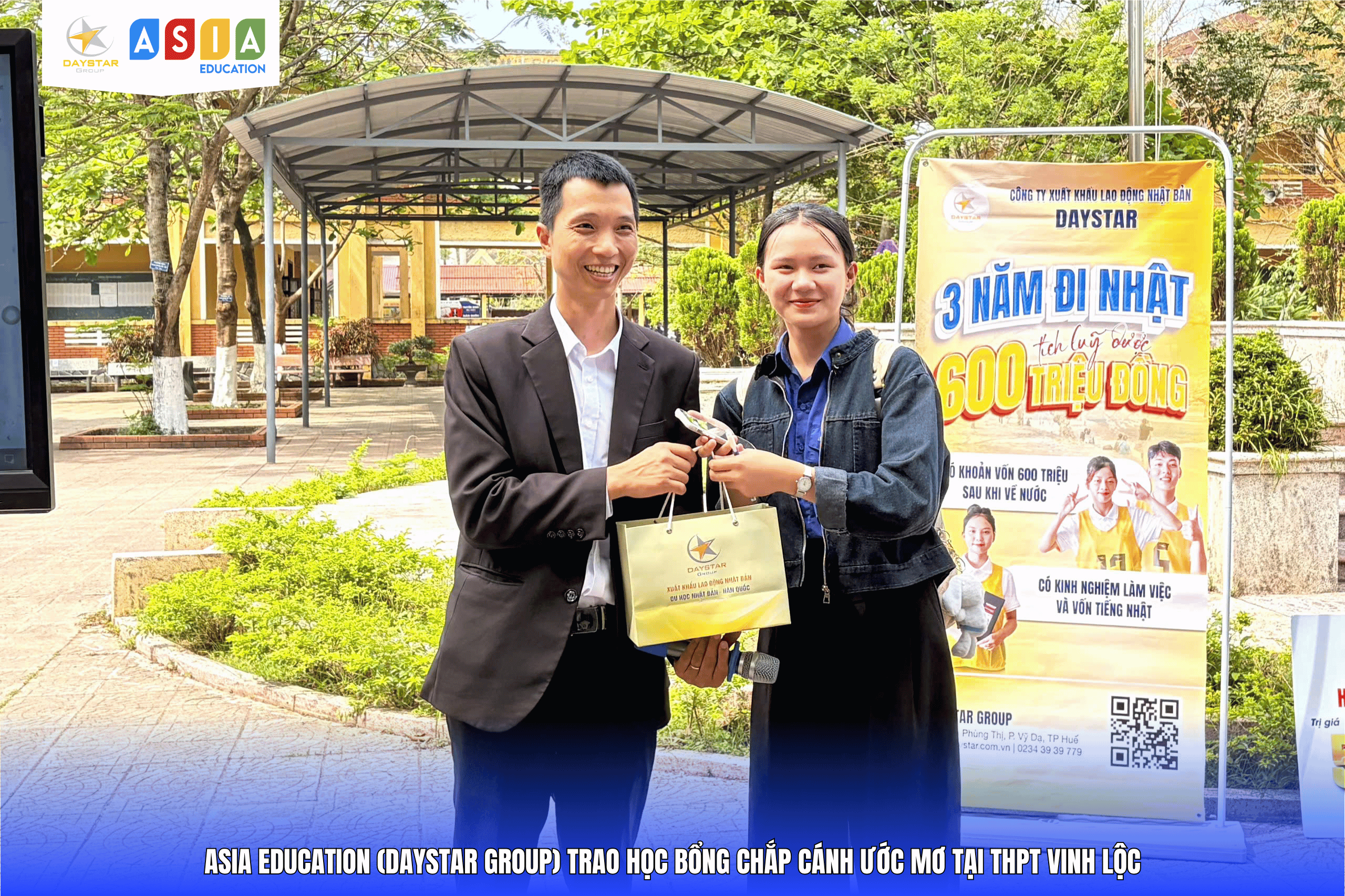 asia education (daystar group) trao học bổng chắp cánh ước mơ tại thpt vinh lộc