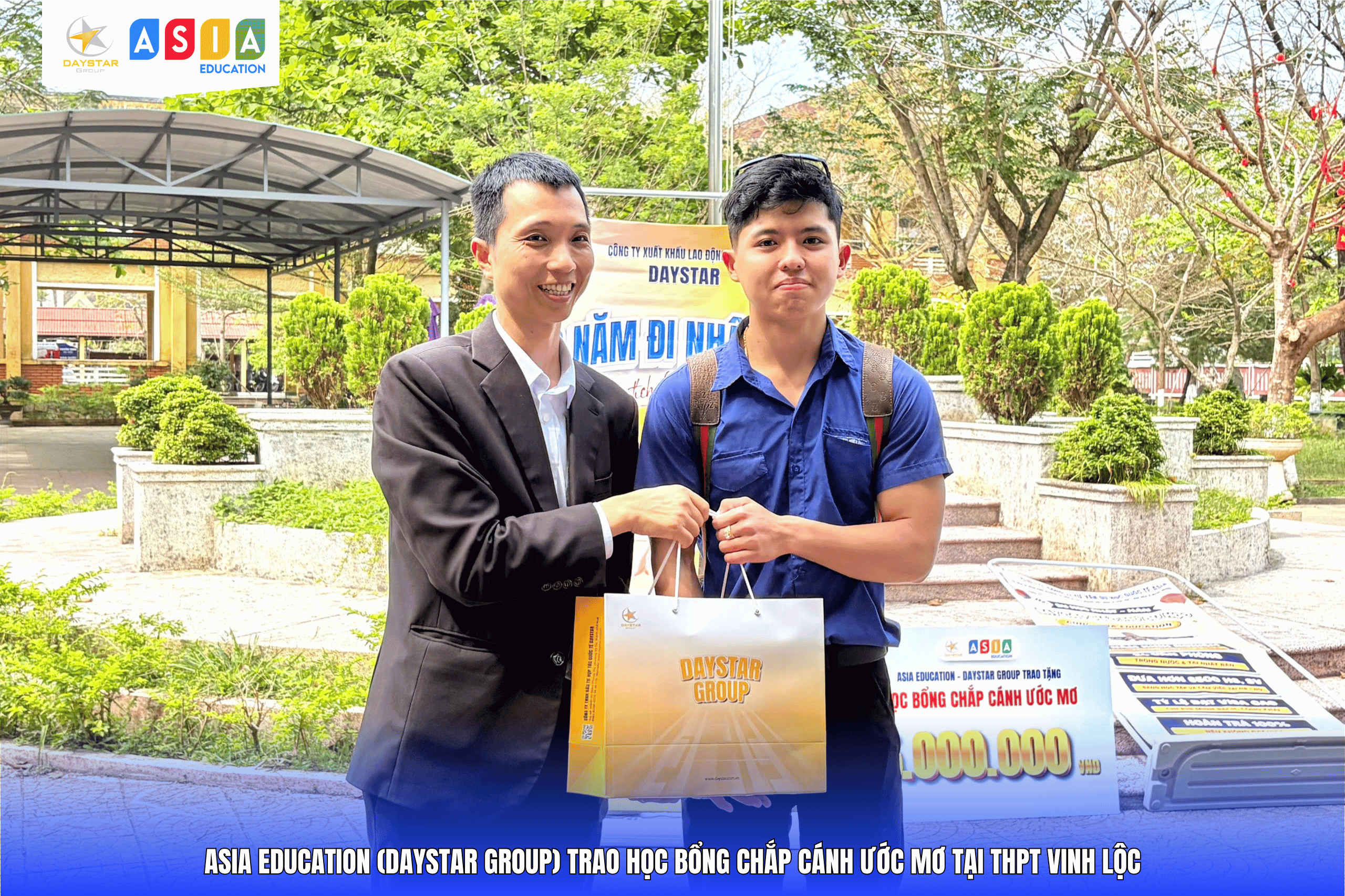 asia education (daystar group) trao học bổng chắp cánh ước mơ tại thpt vinh lộc