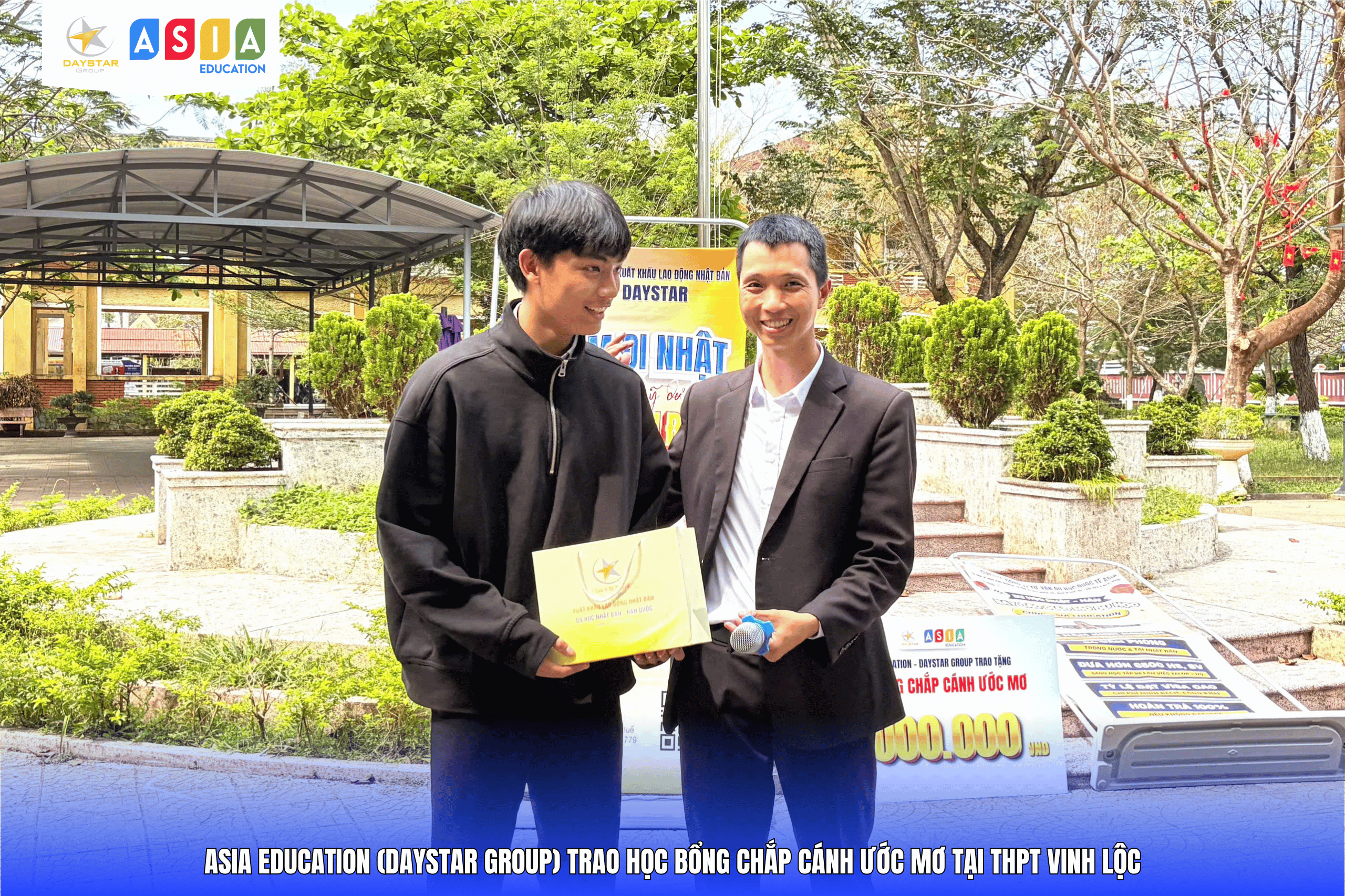 asia education (daystar group) trao học bổng chắp cánh ước mơ tại thpt vinh lộc