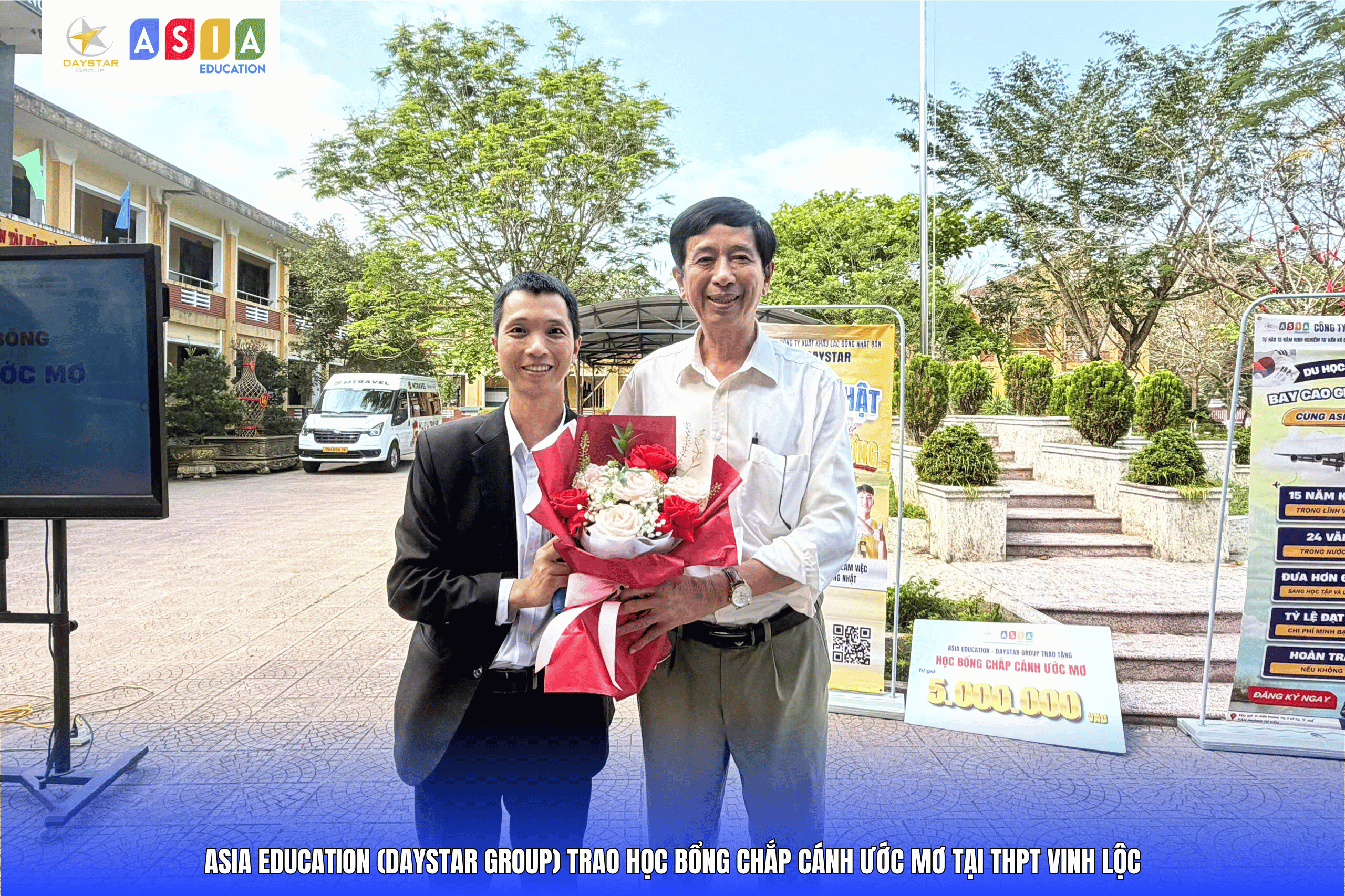 asia education (daystar group) trao học bổng chắp cánh ước mơ tại thpt vinh lộc