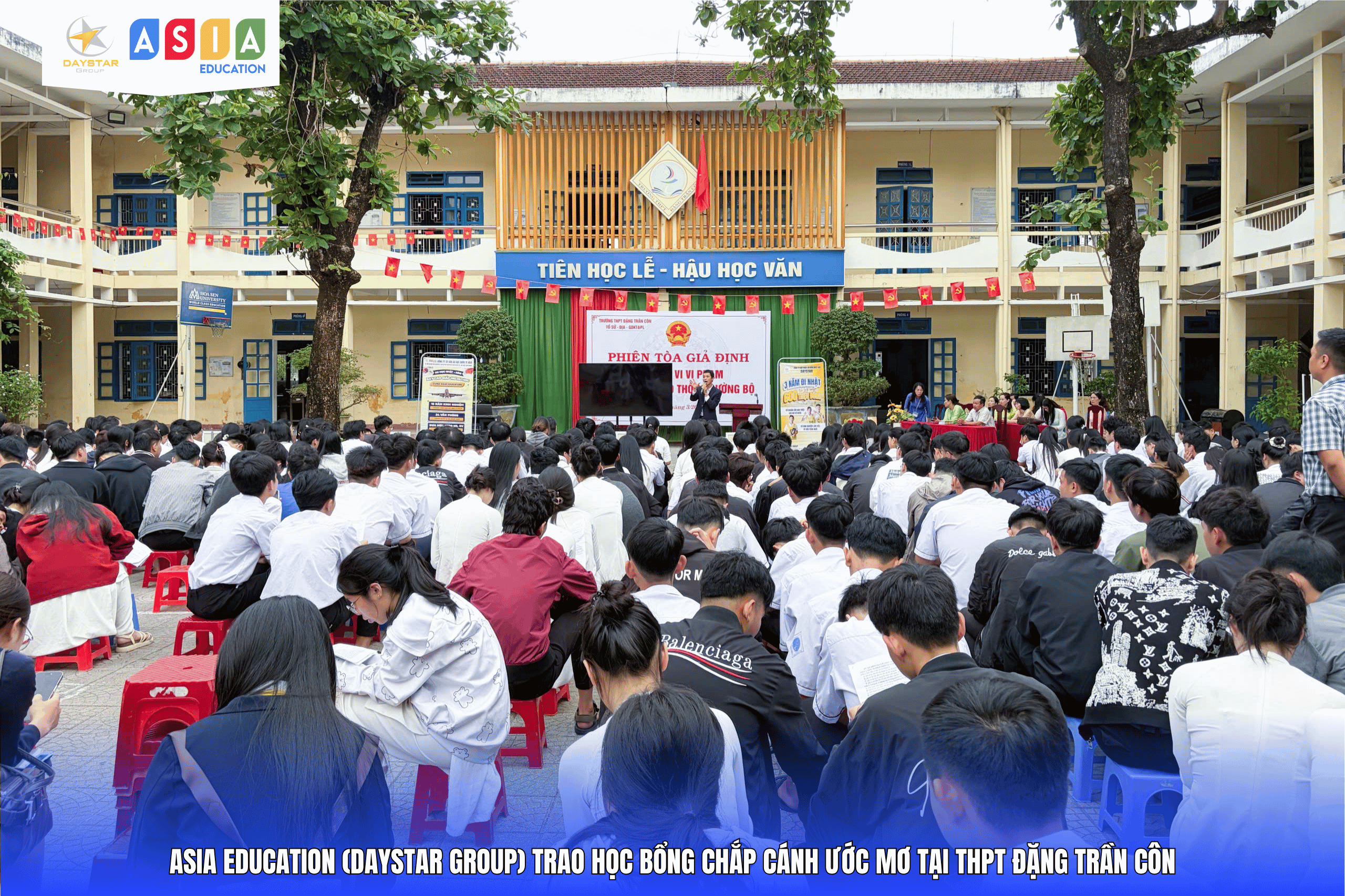 LỄ TRAO HỌC BỔNG “CHẮP CÁNH ƯỚC MƠ” TẠI THPT ĐẶNG TRẦN CÔN