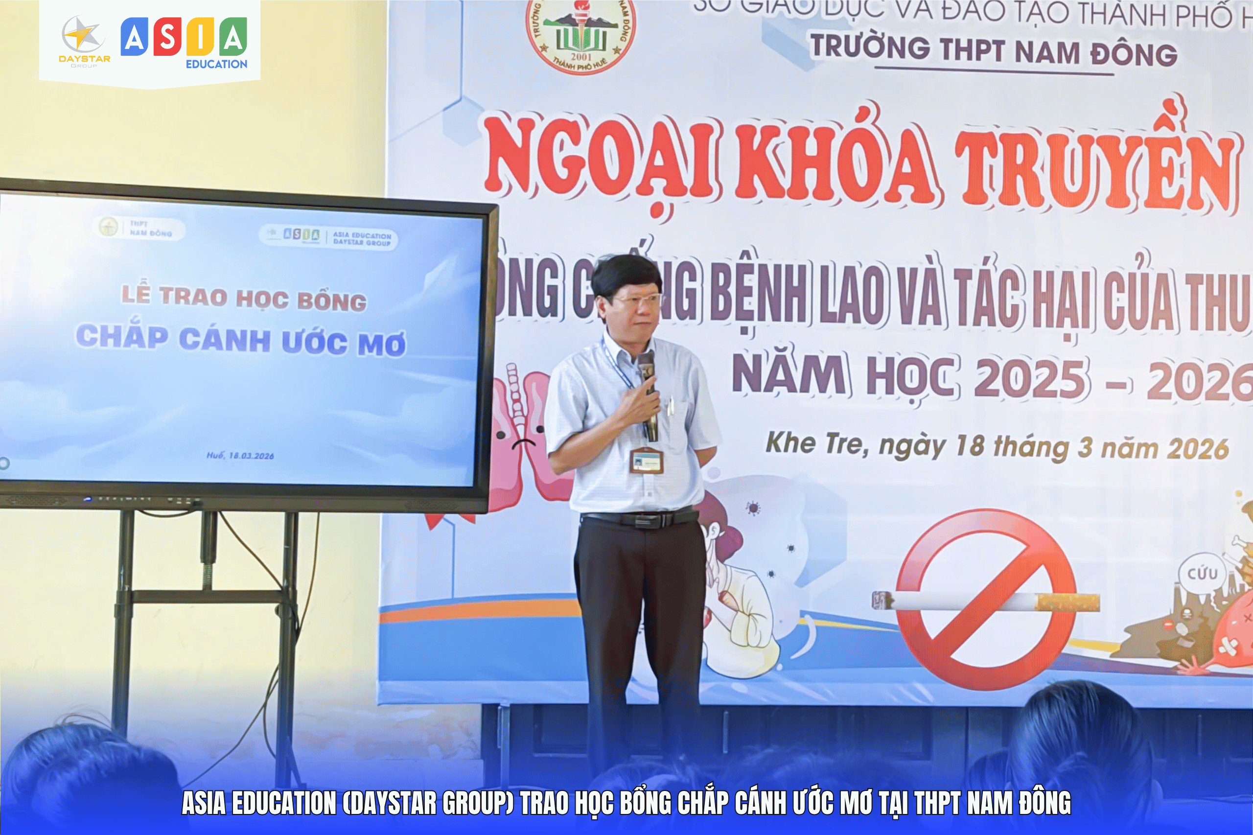 LỄ TRAO HỌC BỔNG “CHẮP CÁNH ƯỚC MƠ” TẠI THPT NAM ĐÔNG