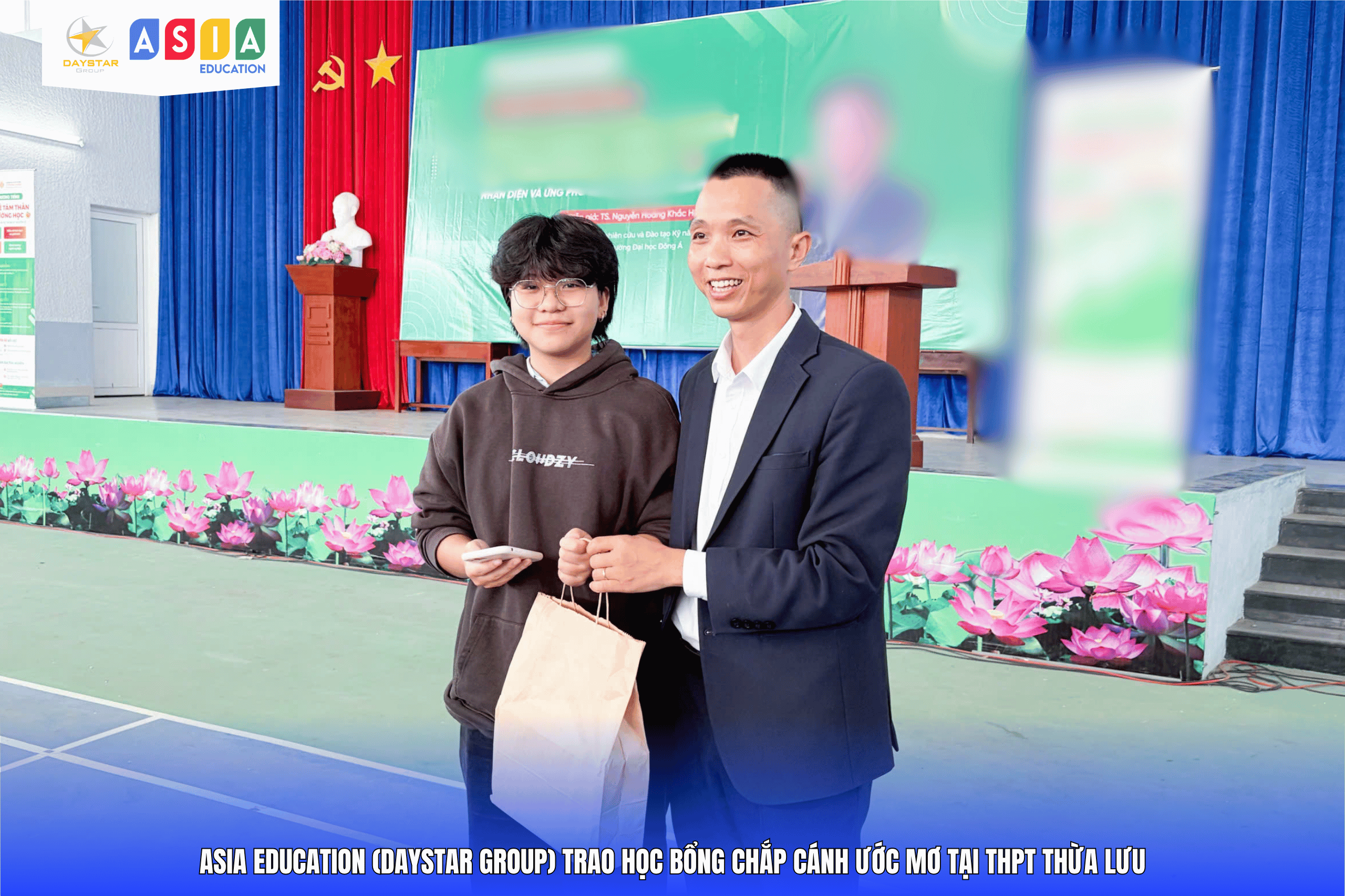 LỄ TRAO HỌC BỔNG “CHẮP CÁNH ƯỚC MƠ” TẠI THPT THỪA LƯU