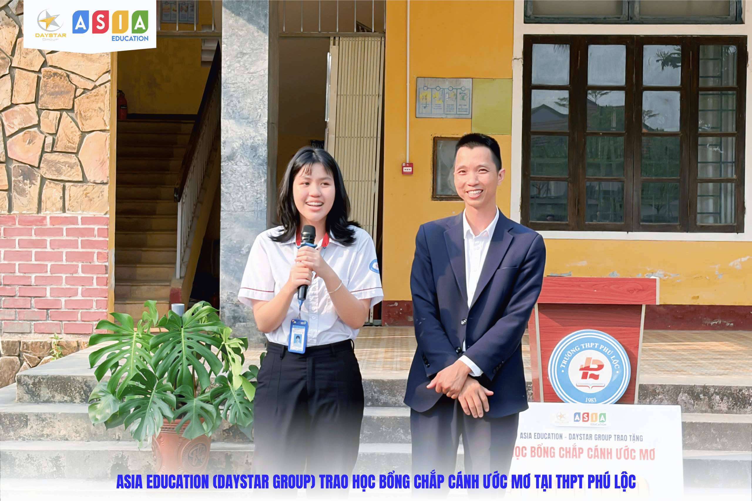 LỄ TRAO HỌC BỔNG “CHẮP CÁNH ƯỚC MƠ” TẠI THPT PHÚ LỘC