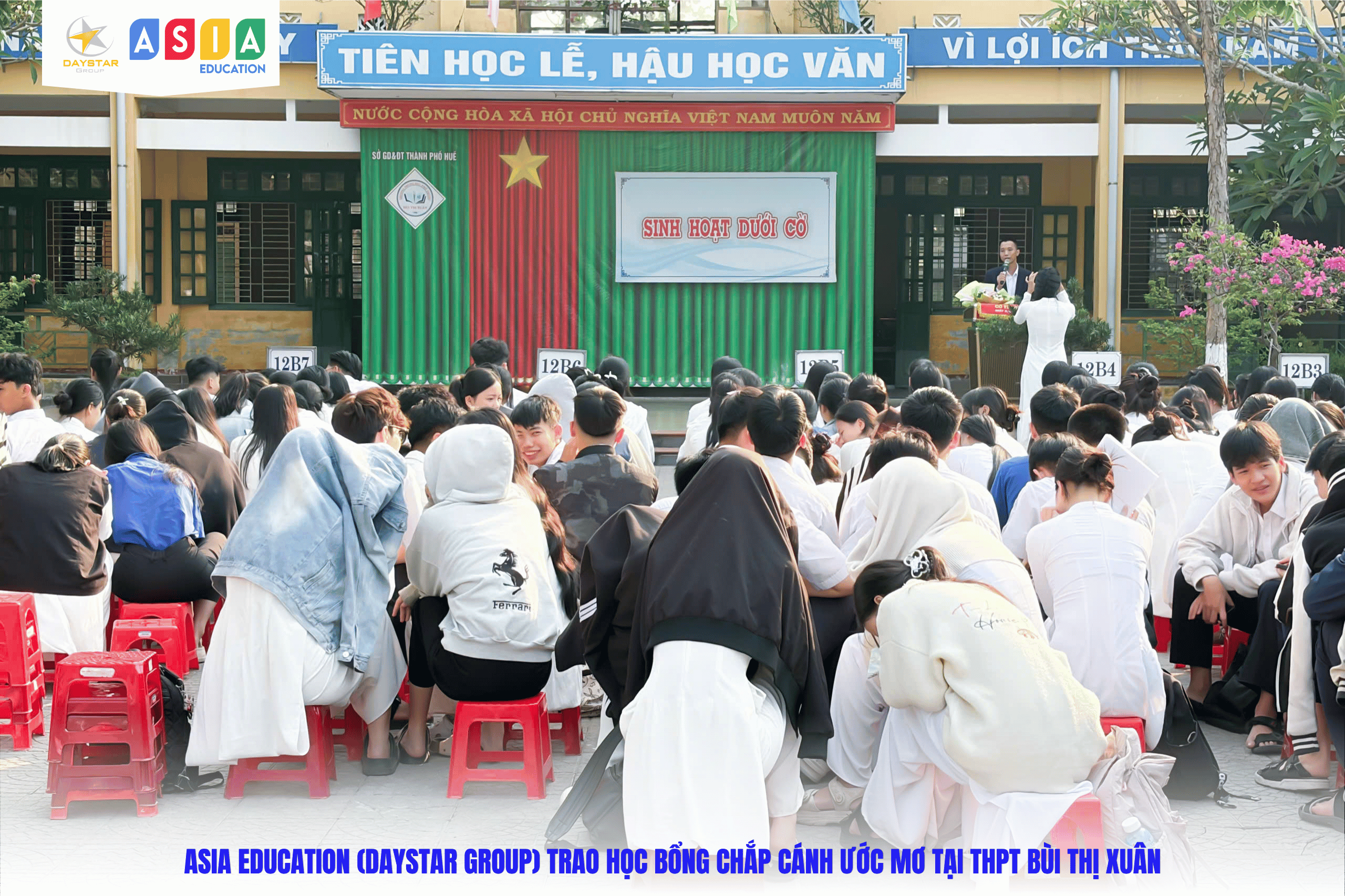 LỄ TRAO HỌC BỔNG “CHẮP CÁNH ƯỚC MƠ” TẠI THPT BÙI THỊ XUÂN