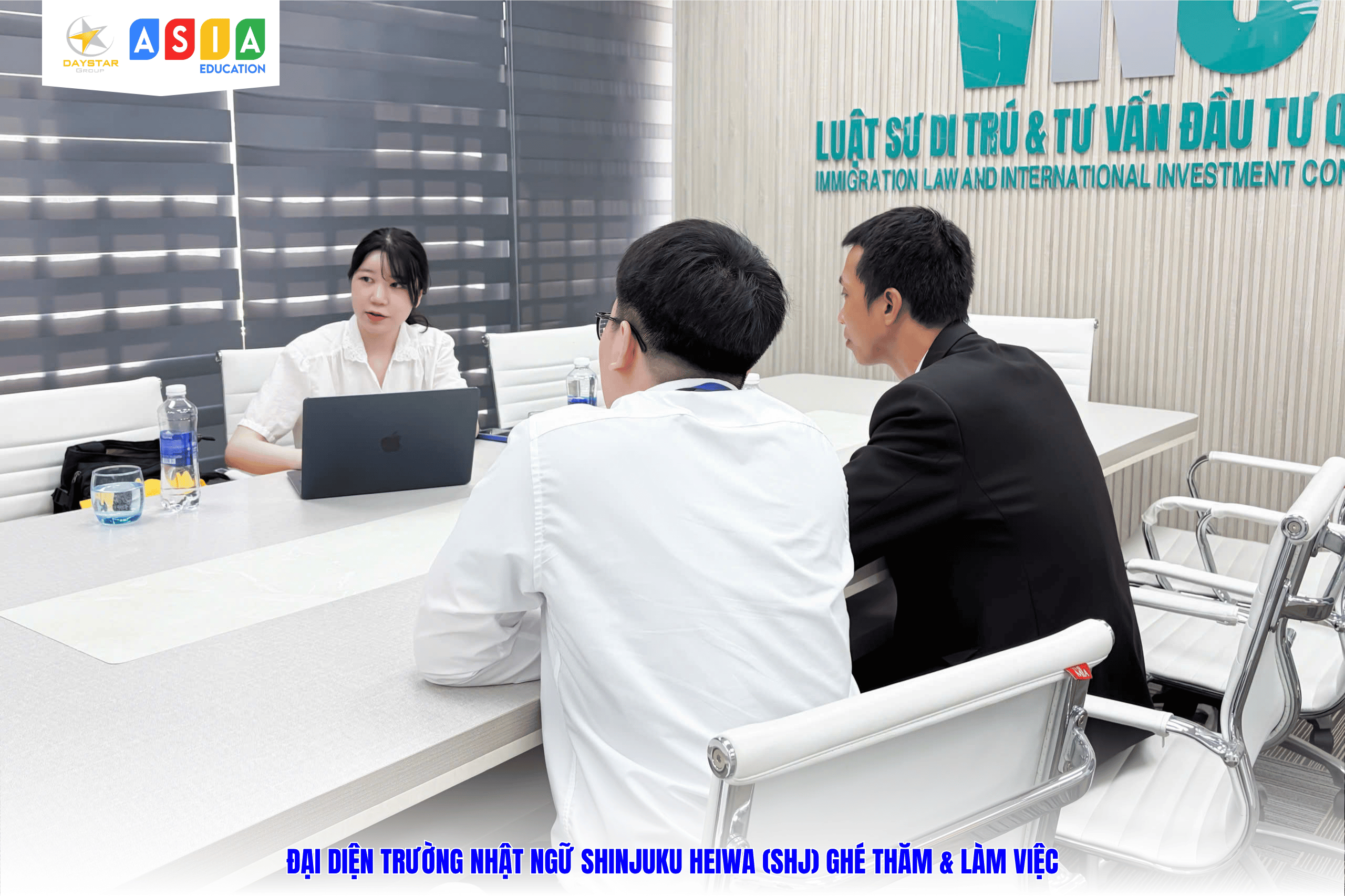 CHÀO ĐÓN ĐẠI DIỆN TRƯỜNG NHẬT NGỮ SHINJUKU HEIWA (SHJ) GHÉ THĂM & LÀM VIỆC