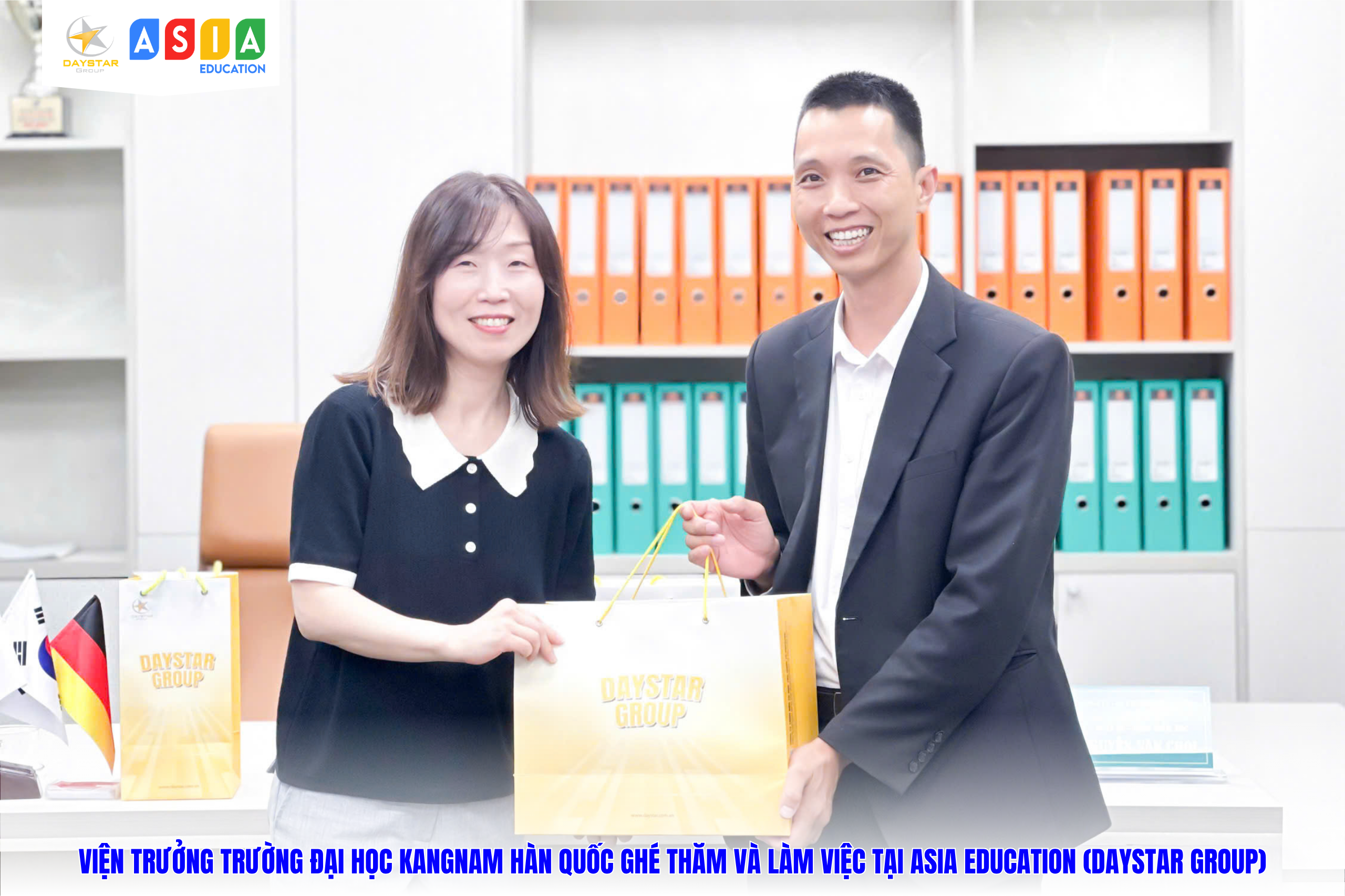 VIỆN TRƯỞNG TRƯỜNG ĐẠI HỌC KANGNAM (HÀN QUỐC) GHÉ THĂM VÀ LÀM VIỆC TẠI ASIA EDUCATION (DAYSTAR GROUP)
