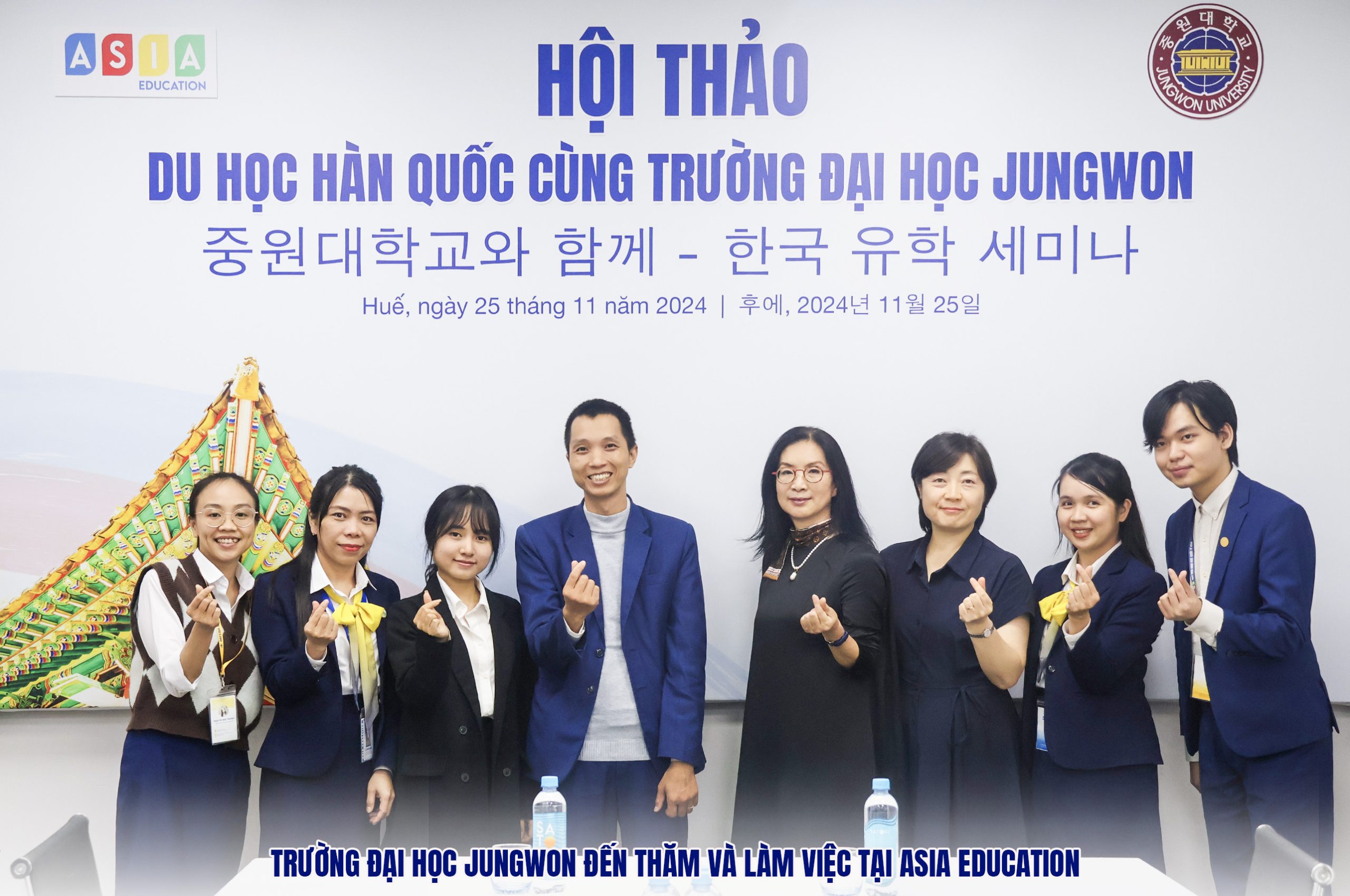 Trường Đại học Jungwon đến thăm và làm việc tại Asia Education
