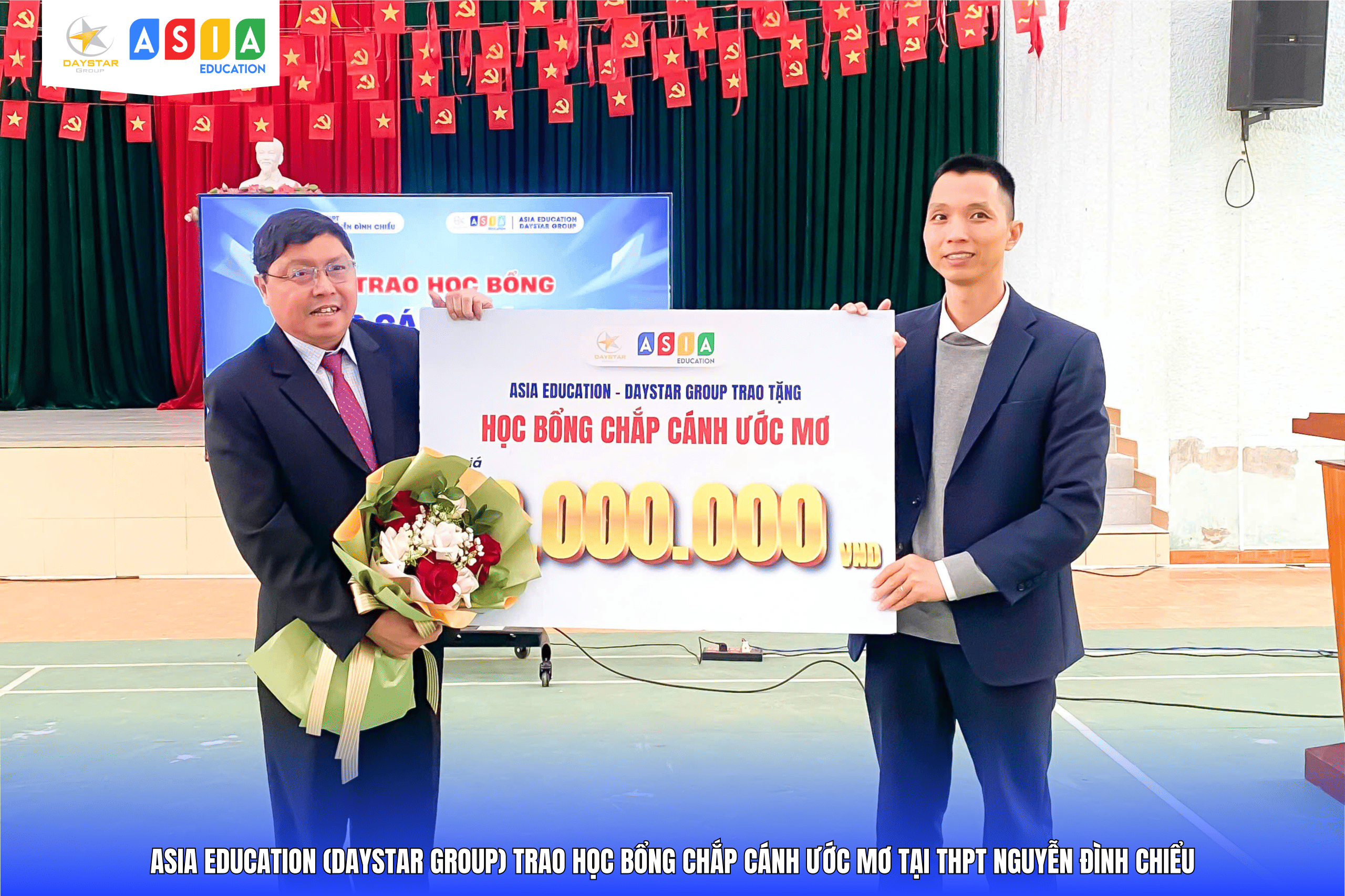 LỄ TRAO HỌC BỔNG “CHẮP CÁNH ƯỚC MƠ” TẠI THPT NGUYỄN ĐÌNH CHIỂU
